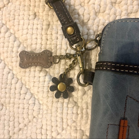 Chala Leather Patchwork Scottie Dog Crossbody Bag - Picture 8 of 10